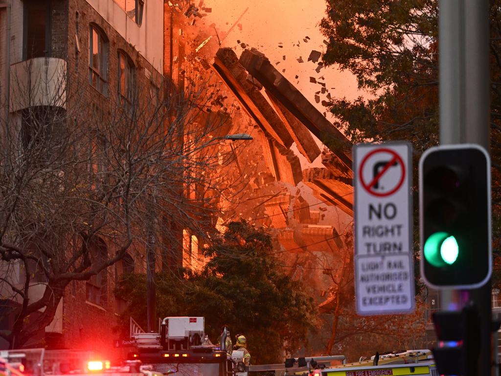 Onlookers said the collapse “shook the ground.” Picture: Dean Lewins/AAP