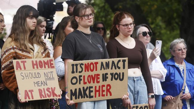 She Matters – Stop Killing Women Rally at Franklin Square Hobart. Picture: Nikki Davis-Jones