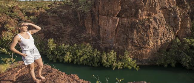 Mount Isa’s Nicola Tams at Boodjamulla National Park. Picture: Peter Wallis