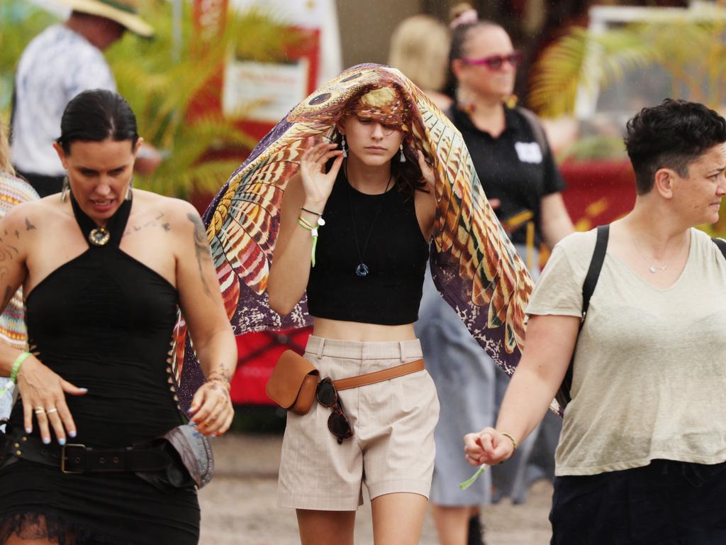 Colourful crowds on day one of the Woodford Folk Festival. Picture: Lachie Millard