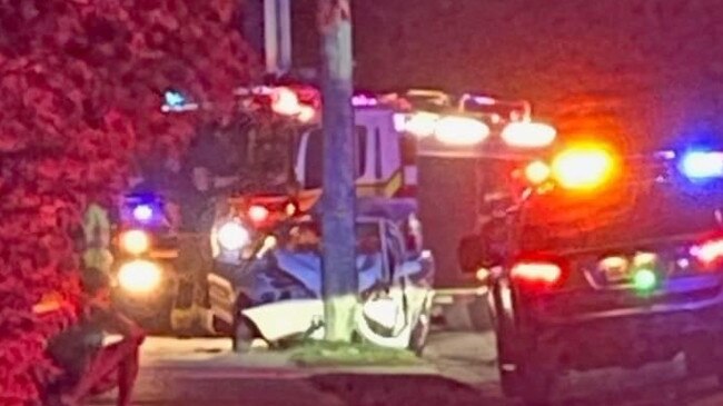 Woman cut free from car after Christmas night crash