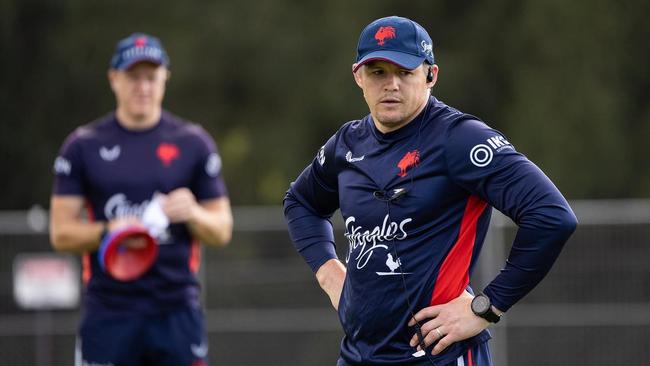 New Roosters coaching staff members Brett Morris and Jason Ryles oversee training, https://www.instagram.com/p/CWXOvUNP3Ve/