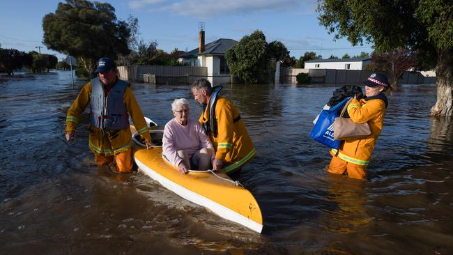 Rochester township was inundated by flooding from the Campaspe River. Picture: Jason Edwards