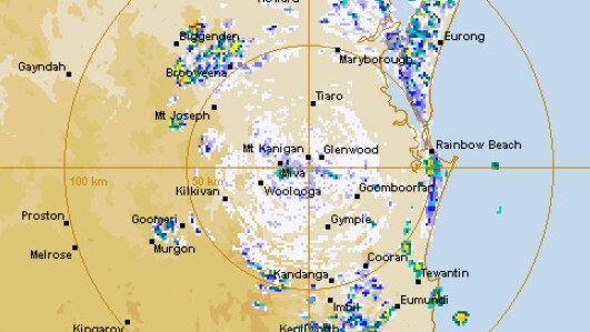 BOM radar shows the rainfall across the region yesterday. Picture: BOM