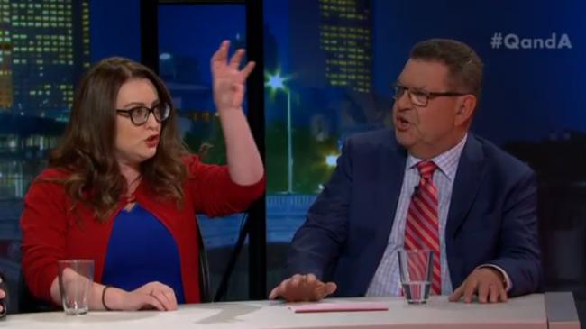 Steve Price calls Van Badham hysterical on ABC's Q&A;.