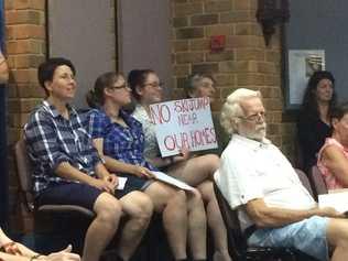 Lismore residents opposing the proposed ski jump at the December meeting on Tuesday night. Picture: Claudia Jambor