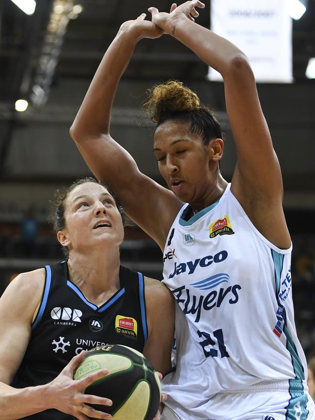 Russell was the WNBL’s Defensive Player of the Year in her one and only campaign. Picture: AAP