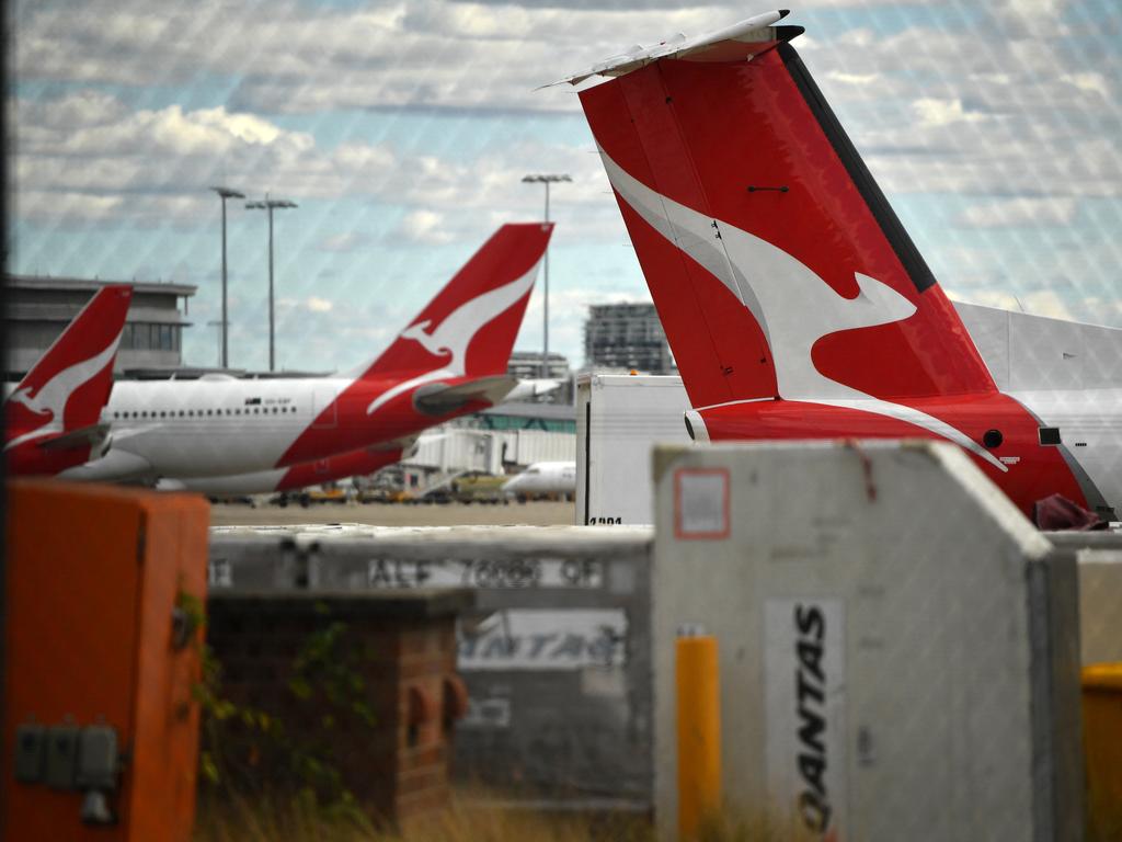 Qantas had a poor October domestically according to recent data. Picture: NCA NewsWire/Joel Carrett