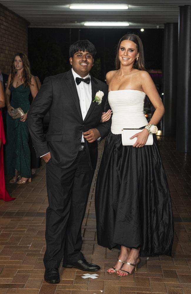 Alen Varghese and partner Holly Lane at Toowoomba Grammar School formal at Rumours International, Wednesday, November 13, 2024. Picture: Kevin Farmer