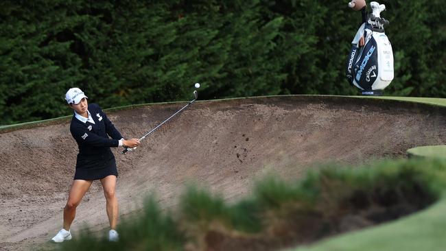 Minjee Lee battled through the opening round of the Australian Open. Picture: Graham Denholm/Getty Images