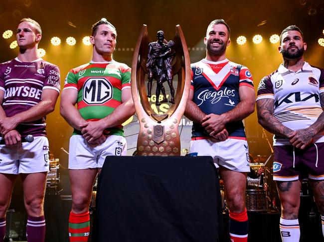 NRL 2024 SEASON LAUNCH IN LAS VEGAS. Players on stage.  MUST CREDIT by Grant Trouville Digital image by Grant Trouville Â©