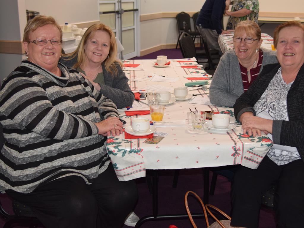 (From left) Monica O'Mara, Therese Moore, Jo Wardle and Trish Bender at the Welcome to Warwick Poetry and Comedy Breakfast for Jumpers and Jazz in July.