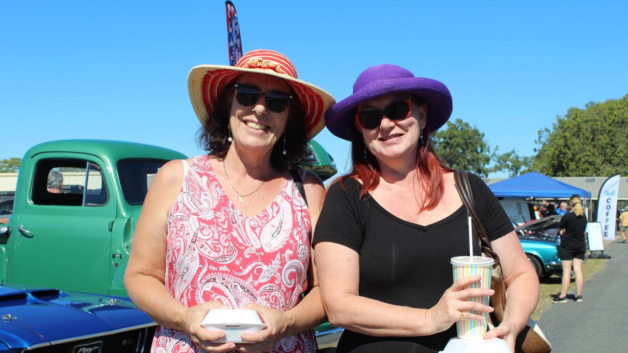 Adrienne Symons and Caralyn Wiles grabbing some lunch while at the Heritage Car, Bike and Machinery Show.