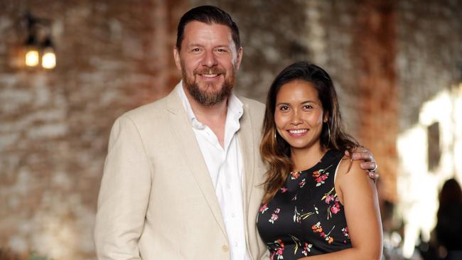 Manu Feildel and his wife Clarissa Weerasena. Picture: Christian Gilles