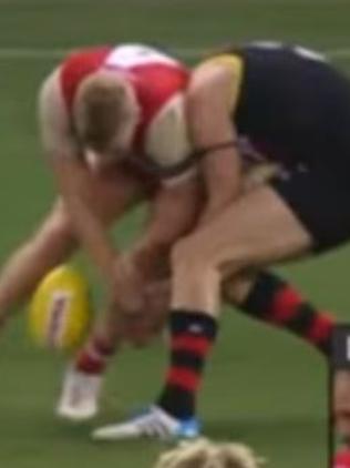 Dan Hannebery escaped sanction for this hit in 2014.