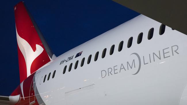 Qantas has revealed its new 787-9 Dreamliner Ñ the new aircraft type that will be used to fly Perth-London non-stop and possibly Perth to Paris or Brisbane to Chicago Ñ will be named Ògreat southern land. Supplied: Qantas