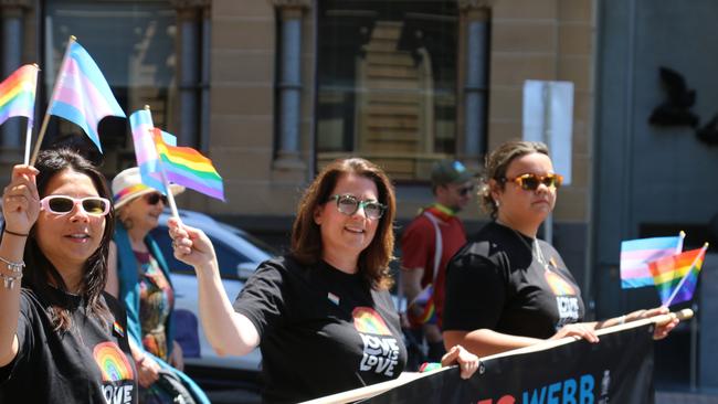 TasPride pride march Hobart 2025. Picture: Elise Kaine