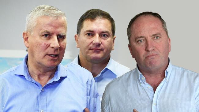 Michael McCormack, Llew O'Brien and Barnaby Joyce.