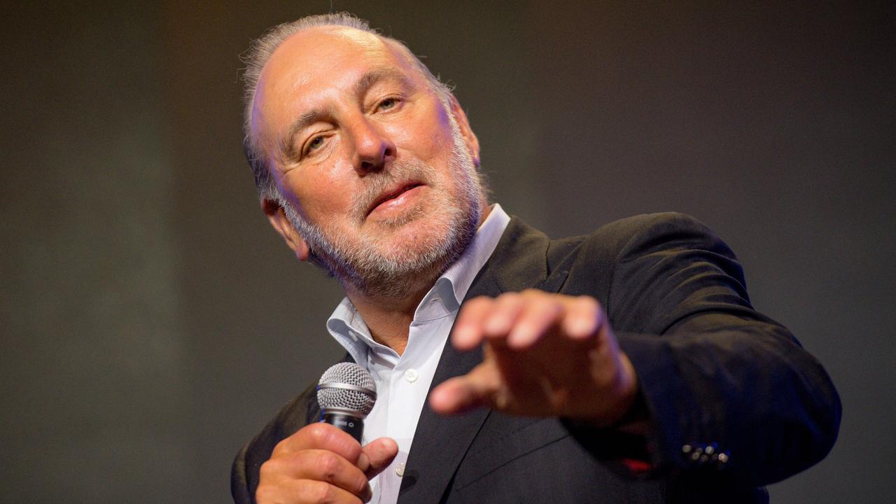 Brian Houston on stage in 2021 while he was Hillson’s global senior pastor. Picture: Marcus Ingram/Getty Images