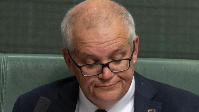 CANBERRA, AUSTRALIA - NewsWire Photos MARCH 29, 2023: Former PM Scott Morrison during Question Time in the House of Representatives in Parliament House Canberra.Picture: NCA NewsWire / Gary Ramage