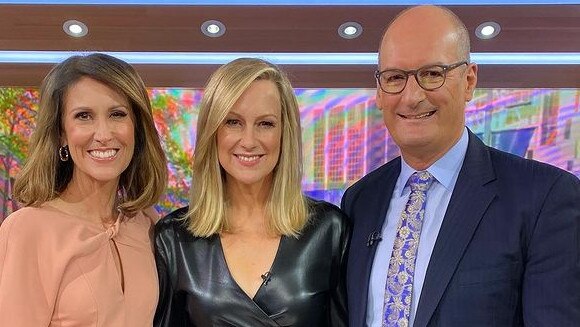 Melissa Doyle with Sunrise hosts Natalie Barr and David Koch.