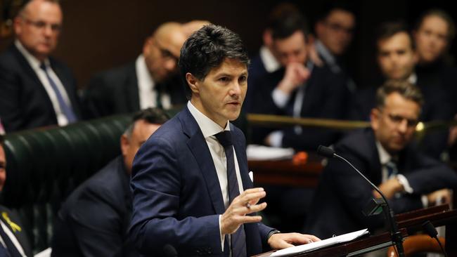 Customer Service Minister Victor Dominello speaks in NSW Parliament. Picture: Jane Dempster