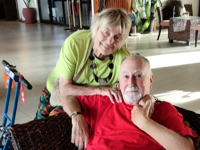 A Melbourne couple that was left stranded in West Africa when their cruise ship left port without them. Picture: Supplied