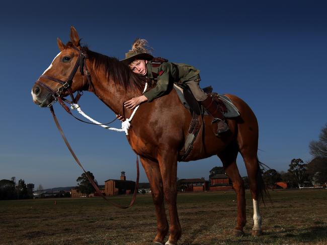 11 year old Isaac Ford prepares for the 100th anniversary of the famous cavalry charge at the Battle of Beersheba. Picture Gary Ramage