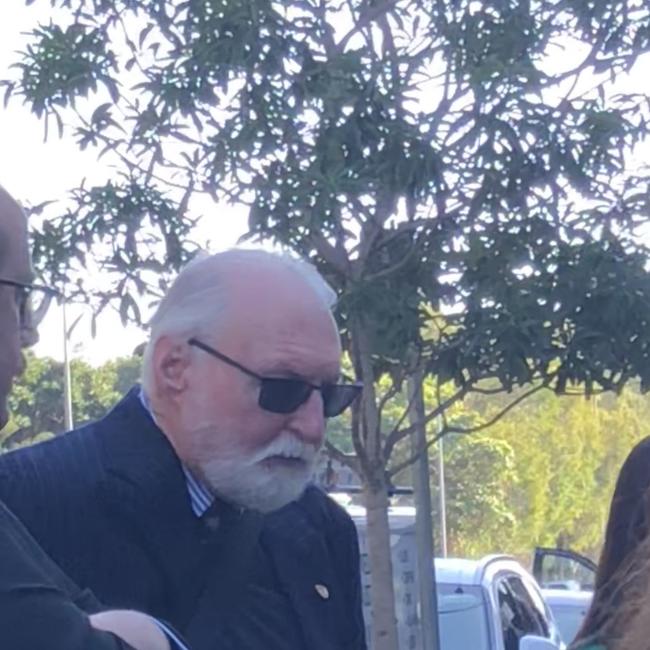 Christopher Hardy, 65, of Seaforth, a teacher at St Augustine's College Brookvale, outside Manly Local Court on August 9, 2023. Picture: Jim O'Rourke