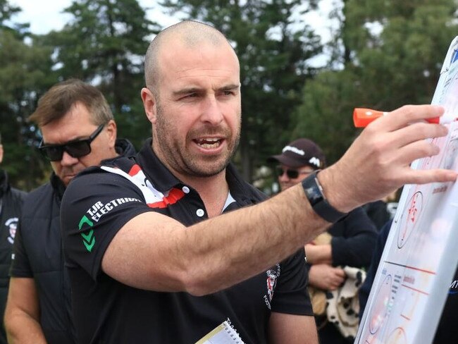 North Ringwood coach Brett Moyle in the Eastern Football League (EFL). Picture: Davis Harrigan