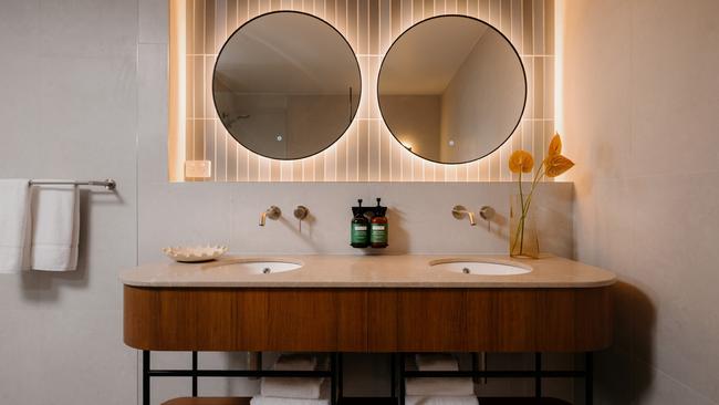 Bathroom finishes at the new Crowne Plaza Adelaide Mawson Lakes. Picture: Supplied