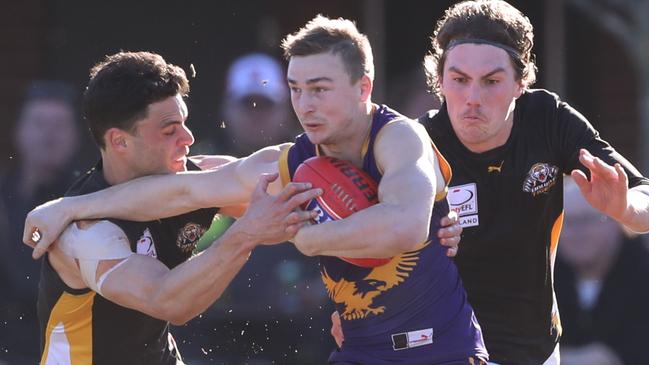 Mitchell Honeychurch for Vermont during the EFL (Premier): Vermont v Balwyn game in Vermont. Saturday, August 17, 2019. Picture: David Crosling