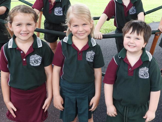 MFY23MACKAY Gargett State School Prep Back Row: Mylo Harry, Miller Bezzina, Ryder Burns, Gus Parry Front Row: Anna Mastropaolo, Tru McComb, John Gutherie