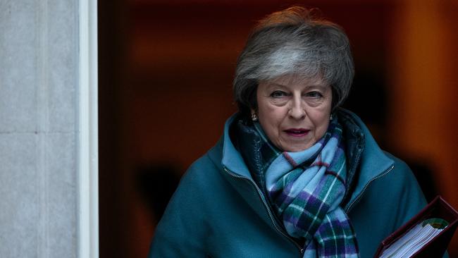 ***BESTPIX*** LONDON, ENGLAND - JANUARY 30: British Prime Minister Theresa May leaves Number 10 Downing Street for Prime Minister's Questions on January 30, 2019 in London, England. Mrs May is set to have further talks with EU leaders after MPs in the House of Commons last night backed a proposal for her to amend the Brexit withdrawal agreement. (Photo by Jack Taylor/Getty Images)