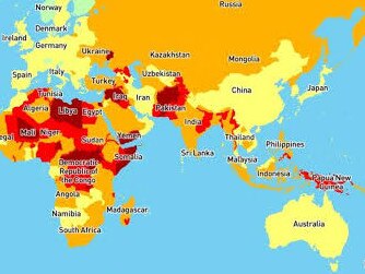 Map reveals grim fact about the world