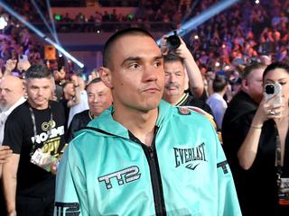 GOLD COAST, AUSTRALIA - OCTOBER 15: Tim Tszyu does his walk to the ring before the WBO super-welterweight world title bout between Tim Tszyu and Brian Mendoza at Gold Coast Convention and Exhibition Centre on October 15, 2023 in Gold Coast, Australia. (Photo by Bradley Kanaris/Getty Images)