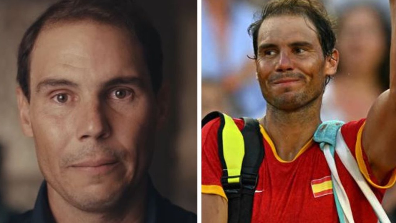 Rafael Nadal's sad farewell to tennis. Photos: Instagram/AFP