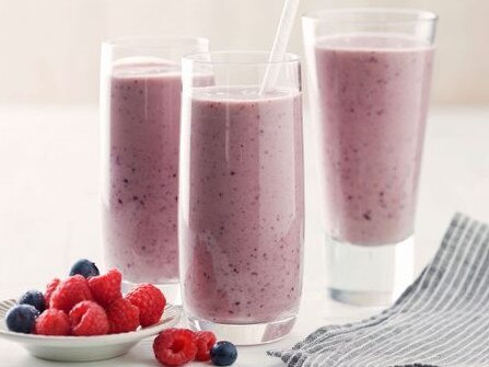 Avocado and berry power smoothie.