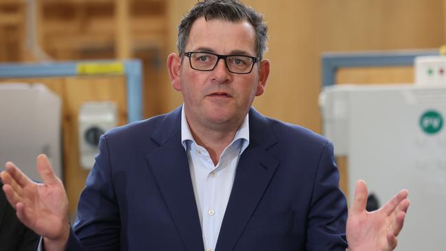 Victorian Premier Daniel Andrews made the comments at a press conference in Moorabbin on Sunday. Picture: Brendan Beckett