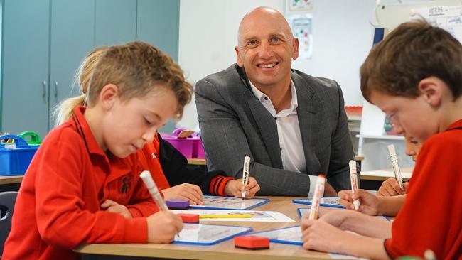 Chelsea Heights Primary School principal Steven Capp is delighted when students tell him their favourite subject is maths. Photo: Luis Enrique Ascui