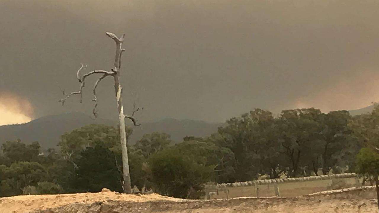 Out of control bushfire at Duffy Rd, Briagolong. Picture: Facebook / Jillian Baade