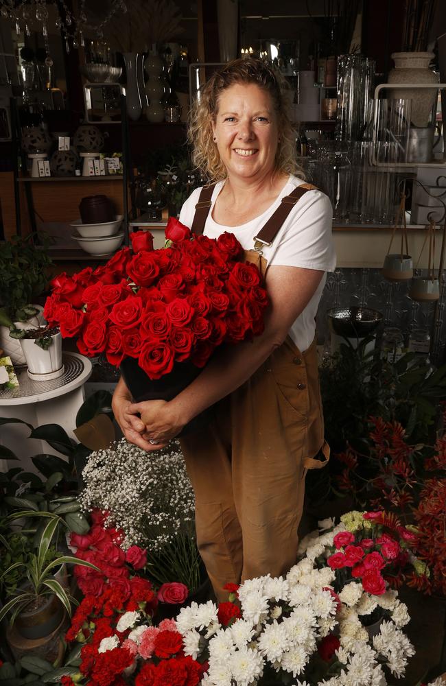 Pene Snashall, owner of Magnolia Flowers in South Hobart, is gearing up for her first Valentine’s Day in the business. Picture: Nikki Davis-Jones