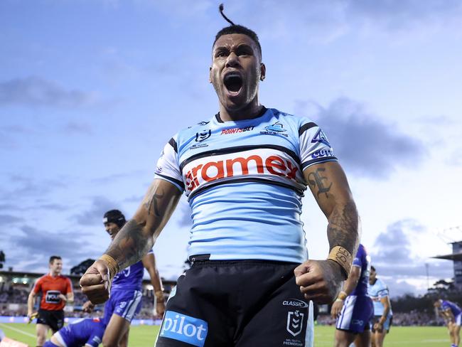 Sione Katoa of the Sharks is set for a big stint on the sidelines. Picture: Getty Images