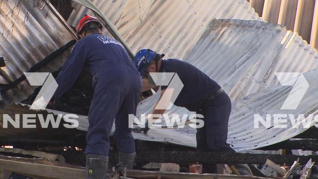 Police are treating the fire as suspicious. Picture: 7NEWS