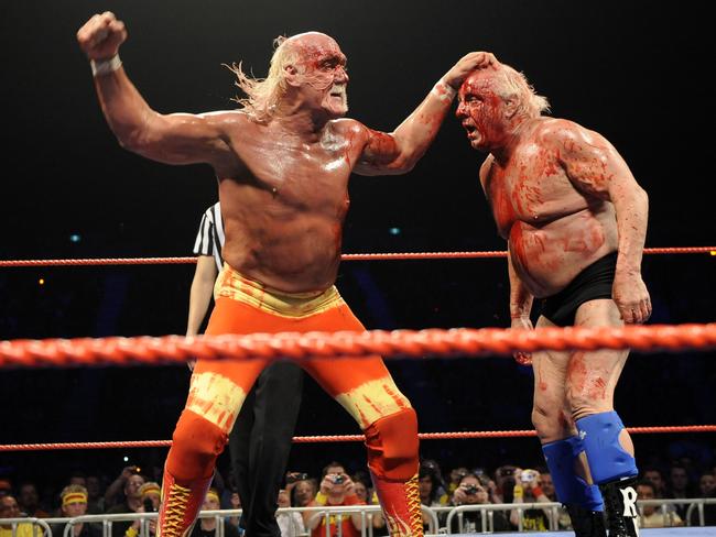 Hulk Hogan performs at Rod Laver Arena. Picture: Supplied