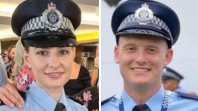 Constable Rachel McCrow, 26, and Constable Matthew Arnold, 29, were gunned down at the property in the western Darling Downs, about three hours west of Brisbane.