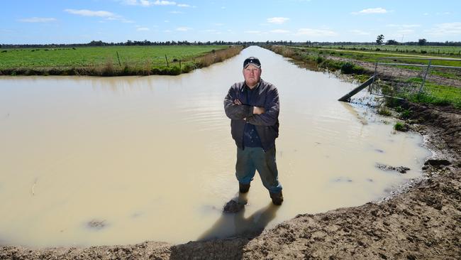 Victorian Farmers Federation water council chair Andrew Leahy says ABARES’ claim that the Commonwealth trading 25 per cent of its allocation water would have no impact was “ludicrous”. Picture: Zoe Phillips