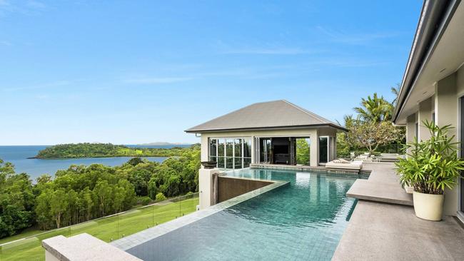 The top price at Mission Beach in 2021 was an eye-watering $8m for the spectacular beachfront estate Villa Be at 8 Explorers Drive in the exclusive gated Lugger Bay estate. Picture: supplied.