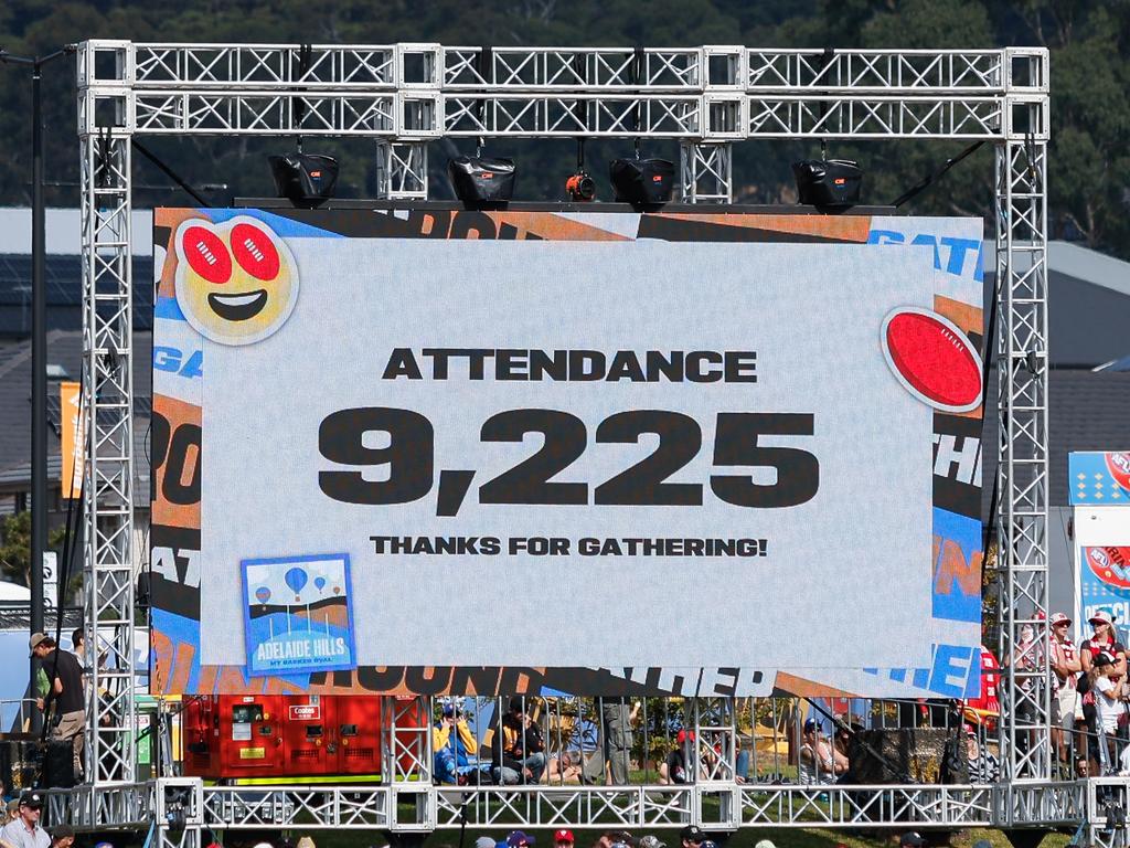 9,225 fans turned out to see Sydney’s win over West Coast. Picture: Dylan Burns/AFL Photos