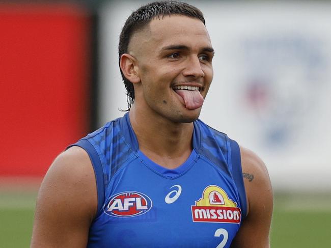 NCA. MELBOURNE, AUSTRALIA. 13th March, 2025 .  AFL.  Western Bulldogs training at Whitten Oval.   Bulldog Jamarra Ugle-Hagan  at training today . Picture: Michael Klein
